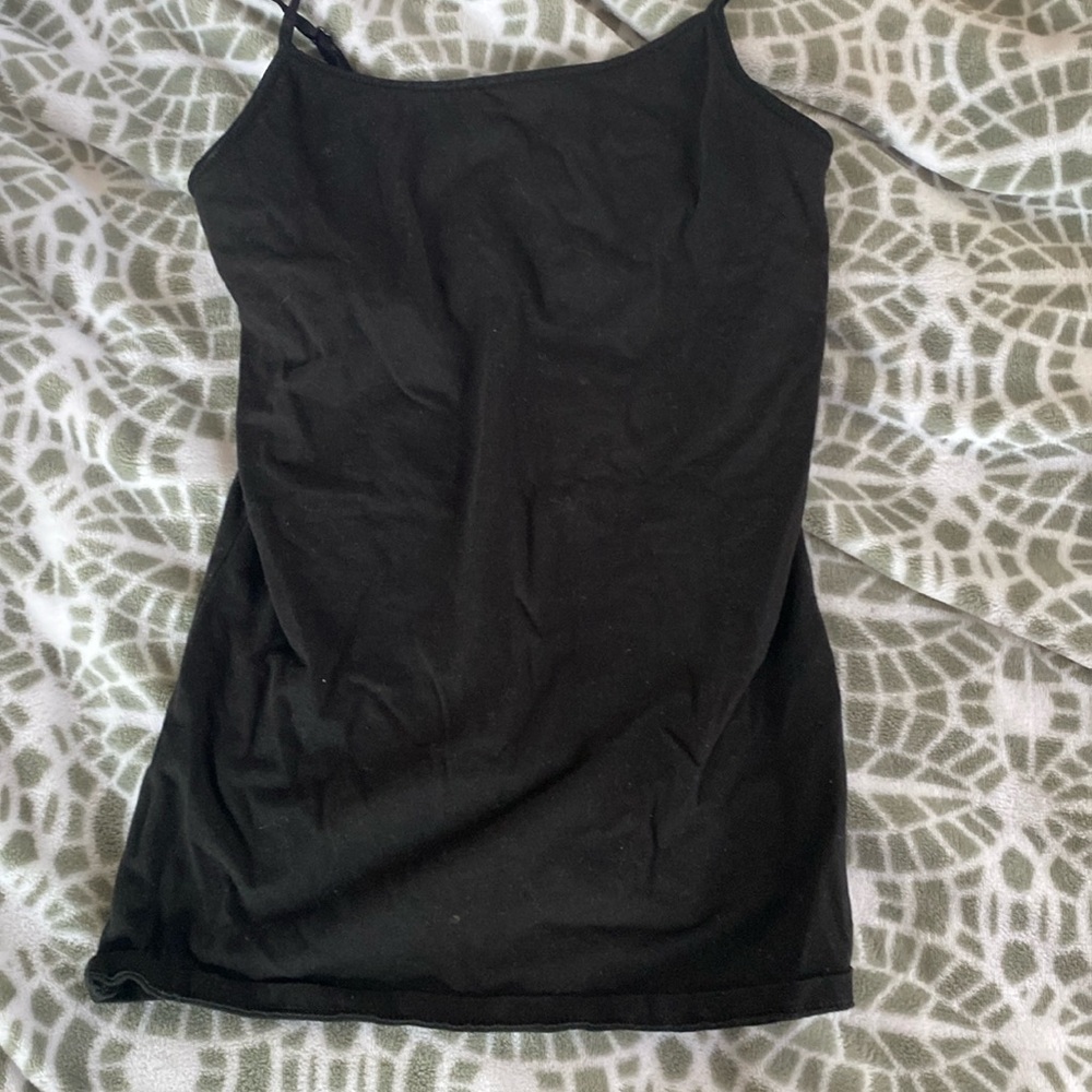 Black tank top with inner chest lining